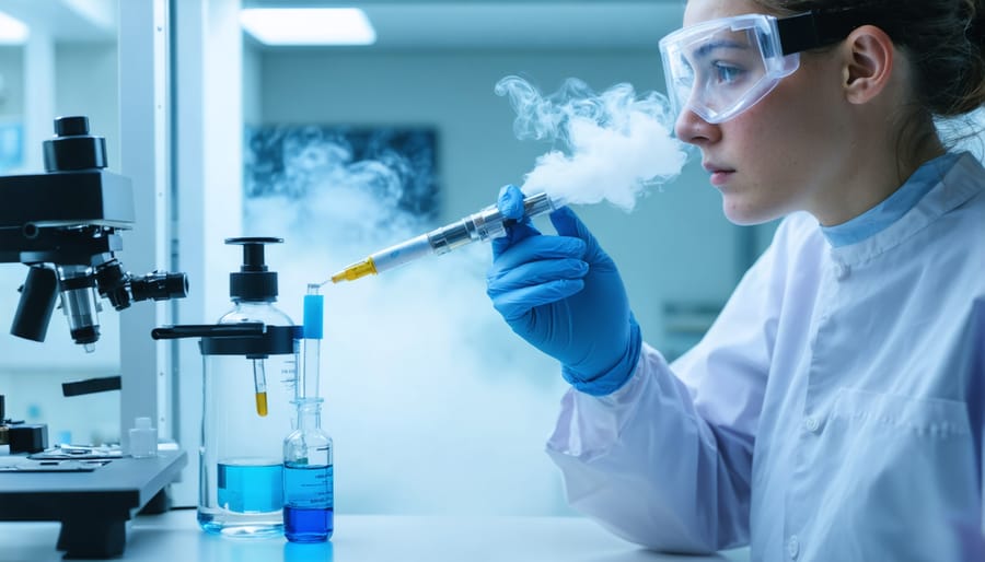 Scientific testing of organic cannabis vape solution for quality assurance